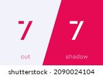 set of number 7 minimal logo... | Shutterstock .eps vector #2090024104