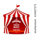 Circus Tent Isolated  On White...