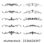 calligraphy ornament line.... | Shutterstock .eps vector #2136626347
