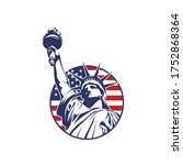 Circle Liberty Logo With Usa...