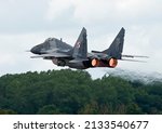 Small photo of Poland March 2021. Polish Air Force donates its entire fleet of Mikoyan MiG-29 Fulcrum fighter bombers to the air force of Ukraine. To help with its defence against the invading Russian forces.