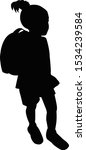 a student girl body silhouette... | Shutterstock .eps vector #1534239584