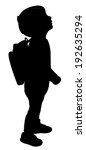 back to school kid silhouette  | Shutterstock .eps vector #192635294
