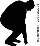 a man leaning body silhouette... | Shutterstock .eps vector #2084162701