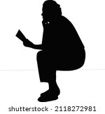 a woman reading book ... | Shutterstock .eps vector #2118272981