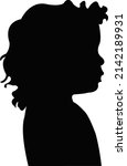 a girl head silhouette vector | Shutterstock .eps vector #2142189931