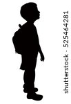 back to school kid silhouette  | Shutterstock .eps vector #525464281