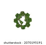 green technology symbol 3d... | Shutterstock . vector #2070195191
