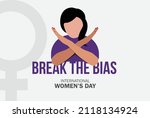 break the bias women's day 2022 ... | Shutterstock .eps vector #2118134924