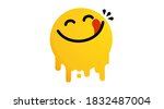 yummy face happy smile vector...