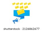 email  digital marketing vector ... | Shutterstock .eps vector #2126862677