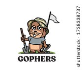 gophers mascot wearing a... | Shutterstock .eps vector #1738338737