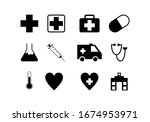 black health medical icon pack... | Shutterstock .eps vector #1674953971