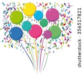 balloons and confetti | Shutterstock .eps vector #356517821
