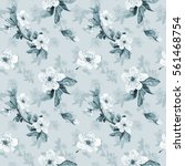 romantic seamless pattern with... | Shutterstock . vector #561468754
