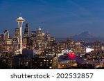 Seattle City View At Night
