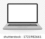 realistic laptop on transparent ... | Shutterstock .eps vector #1721982661