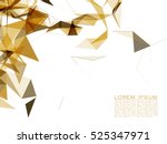 Abstract Gold Shapes On White...