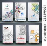 collection of roll up banner... | Shutterstock .eps vector #283599014