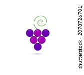 grapes with leaf. modern design ... | Shutterstock .eps vector #2078726701