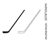 two hockey sticks. isolated on... | Shutterstock .eps vector #2078733694