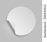 round paper sticker template... | Shutterstock . vector #500543311