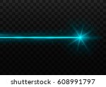 abstract blue laser beam.... | Shutterstock .eps vector #608991797