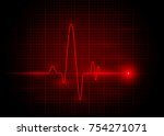 heart pulse graphic. vector... | Shutterstock .eps vector #754271071