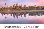 Angkor Wat Temple At Dramatic...