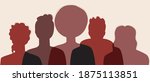 silhouette of afro people... | Shutterstock .eps vector #1875113851