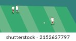 soccer on field. flat vector... | Shutterstock .eps vector #2152637797
