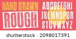 hand drawn rough font.... | Shutterstock .eps vector #2098017391