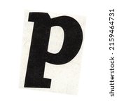 letter p magazine cut out font  ... | Shutterstock . vector #2159464731