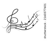music key with sheet music ... | Shutterstock .eps vector #2160377601