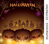 halloween pumpkins  nightmare ... | Shutterstock .eps vector #321986564