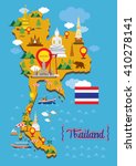 Thailand Map Detail Landmarks ...