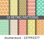 10 retro patterns   pattern... | Shutterstock .eps vector #237992377