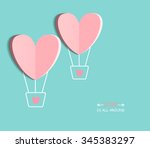 symbol of love on sweet blue... | Shutterstock .eps vector #345383297