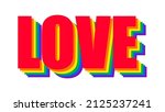 romantic retro love. colorful ... | Shutterstock .eps vector #2125237241