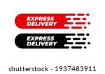 Express Delivery Sticker Logos...