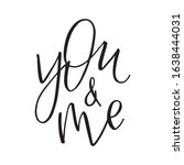 "you and me" delicate elegant... | Shutterstock .eps vector #1638444031