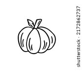 doodle pumpkin  halloween... | Shutterstock .eps vector #2172862737