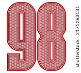 number ninety eight with... | Shutterstock .eps vector #2175263131