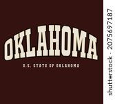 Oklahoma varsity graphic and print design for apparel, sweatshirt, t shirt and other uses.
