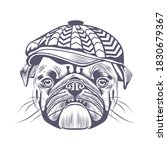 cute french bulldog in a cap... | Shutterstock .eps vector #1830679367