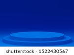 3d blue cylinder podium minimal ... | Shutterstock . vector #1522430567