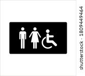 toilet restroom sign icon for... | Shutterstock .eps vector #1809449464