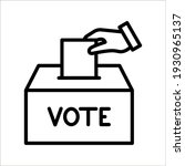 Hand Voting Ballot Box Icon ...