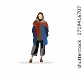 modern young muslim women... | Shutterstock .eps vector #1719416707