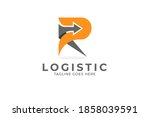 abstract letter r logistic logo ... | Shutterstock .eps vector #1858039591